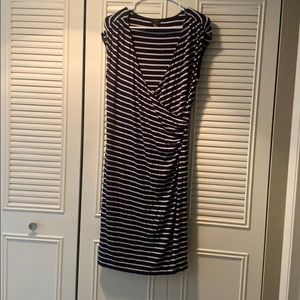 Blue and white stripe dress